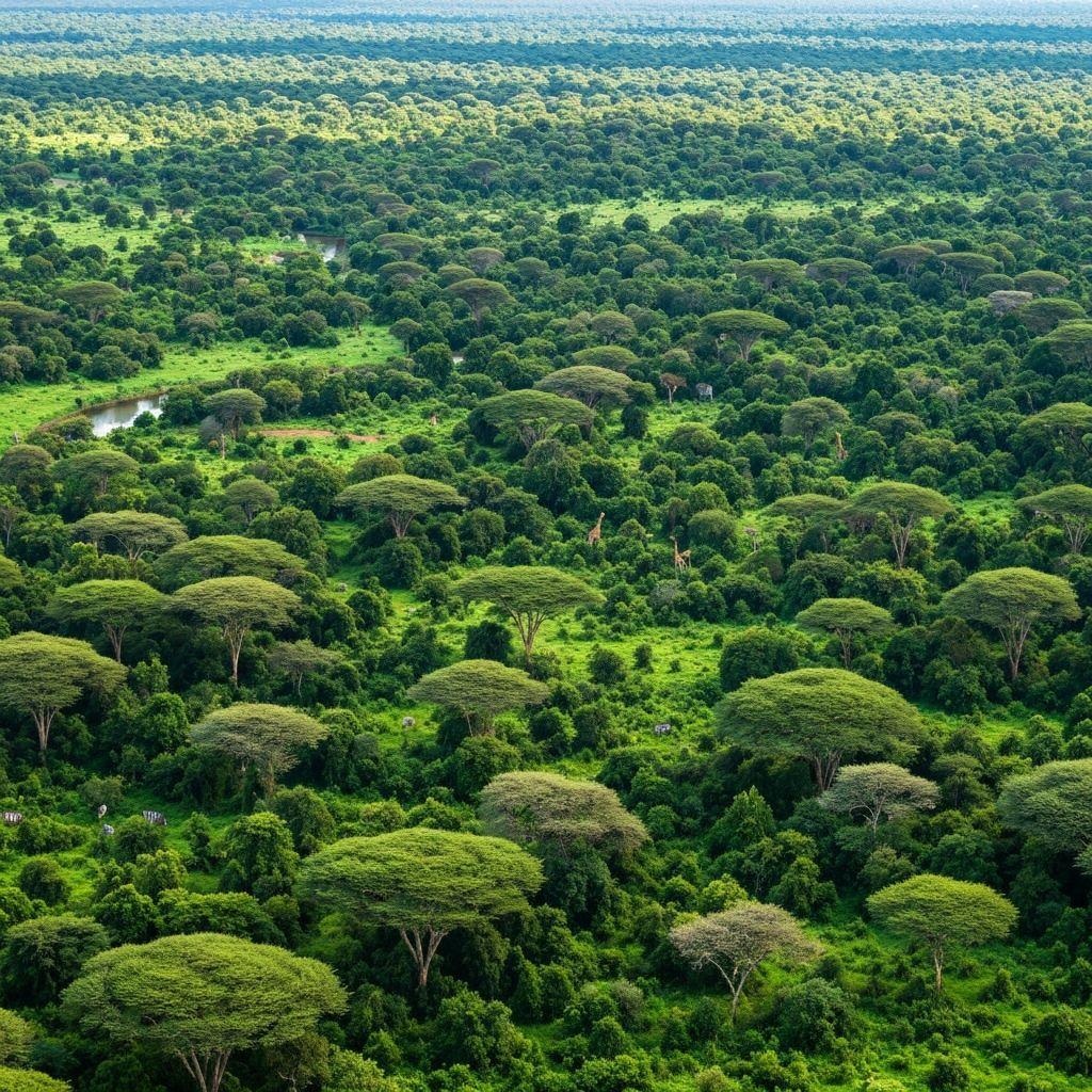 A tall indigenous acacia tree in Kenya